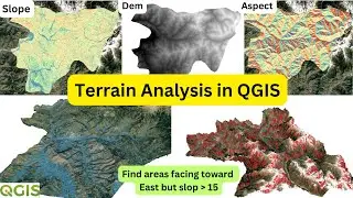 Анализ рельефа в QGIS: анализ уклонов и экспозиции