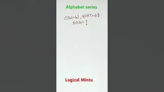 Alphabet series. Reasoning #shortsvideo #maths #mathstricks #ntpc #shorts