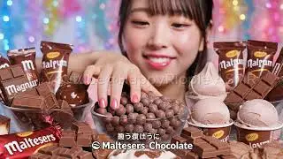 ASMR MALTESERS MAGNUM CHOCOLATE ICE CREAM 🍫 Dessert Mukbang &bull; No Talking Eating Sounds