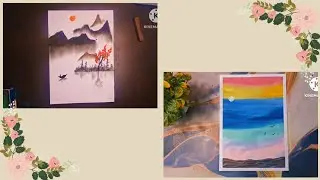 Acrylic colour & Soft Pastel Colour drawing 🖼 Beautiful Scenery Painting ✨️ 