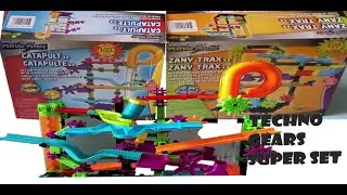 Assembling Techno Gear Marble Mania Super Set| Mixing Zany Trax and Catapult