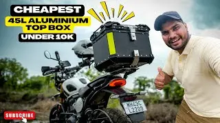 Budget-Friendly 45L Aluminium Top Box for Bikes 🔥 Cheapest Touring Box Under 10k