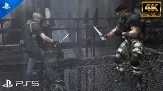 RE4: LEON VS KRAUSER KNIFE FIGHTS ( PS5 ) 4K 60FPS
