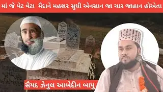 માં જે પેટ વેટા મૈદાને મહશર સુધી એનસાન જા ચાર જાહાન હોએતા । સૈયદ ઝેનુલ આબેદીન બાપુ  #Kutchknowledge