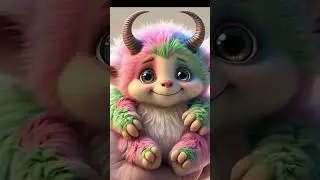 Cutest Alien Creature Ever! 🐐🦅 Pink Furry Goat-Eagle Hybrid | 4K Fantasy Animal #CuteAlien #Shorts