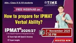 How to prepare VA for IPMAT? | TIME4IPM | IPMAT 26/27