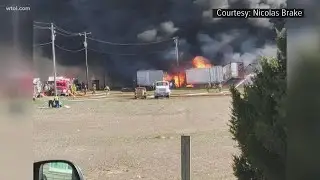 Massive fire at recycling facility in Sandusky County