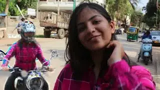Cute Girl Riding Bullet In Bangalore - Public Reaction