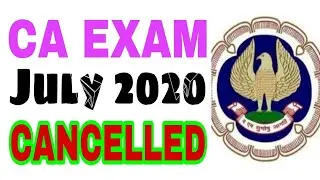 CA Exam 2020 Cancelled || Merge with Nov 2020 exam || ICAI