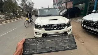 Car ka number plate Kaise lagta hai 💀 #modified #car #numbersystem #scorpio #fartuner #viralvideo 