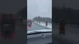 Bridge construction again? Winter construction #highway#bridge#repair#construction #canada#ontario