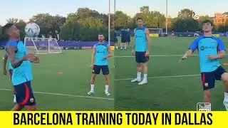 Barcelona training today in Dallas| Raphinha, Lewandowski, Araujo train