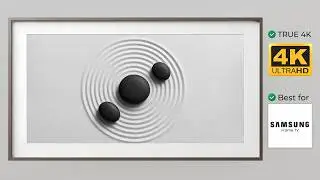 Zen Stone Ripples | Frame TV Art 4K | Minimalist Static Wall Display Screensaver