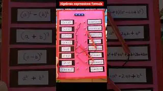 💡Algebraic expressions formula working model with led lights💡#diy #algebraicexpressions #led #model