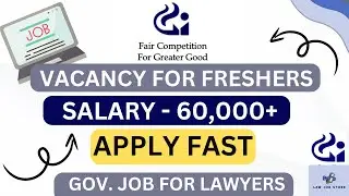 CCI YOUNG PROFESSIONAL VACANCY 2024 | COMPETITION COMMISSION OF INDIA RECRUITMENT | law job vacancy
