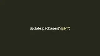 Packages in R - Handling packages in R
