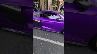 This color and wheel combo 😍 #car #carmeet #audi #audir8 #r8 #supercars #sportscar #purple