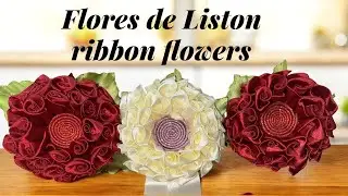 Tutorial cómo hacer flores de listón how you do  a ribbon flower #ribbon #flowers #diy #rose #eterna