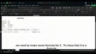 CSR for CSC098-Tutorial on How to Create a Hotel Invoice in Microsoft Excel
