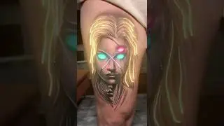 FACE TATTOO - FACE GLOWING EFFECT TATTOO - LIGHTING TATTOOS OFFICIAL #shorts #tattoo #facetattoo