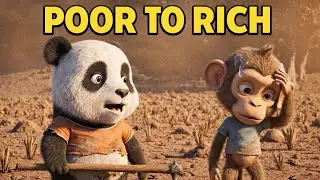 From Poor to Rich Farmers 🍉 | Panda & Monkey 3D Story