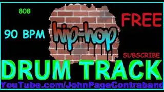Rap Hip Hop Drum Track 90 bpm Loop 808 Bass FREE