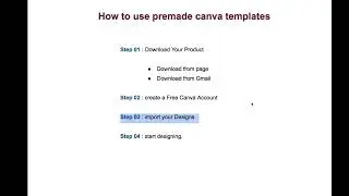 How to use premade canva templates #design