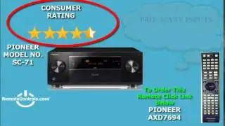 Review Pioneer Elite Receiver featuring Class D3 Amplification 7.2 Channel Network Ready - SC-71