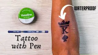 How To Make TEMPORARY Tattoo At Home with pen | Waterproof Tattoo for Boys