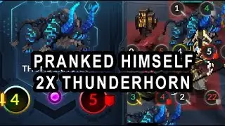 Guy Pranks Himself 2x by SAME Thunderhorn, Then Quits! (Duelyst) Stream highlight