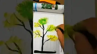 tree strokes with foam