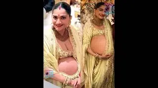 Sonam Kapoor Flaunting her cute Baby Bump🤰at her Godh Bharai Ceremony with Anand !