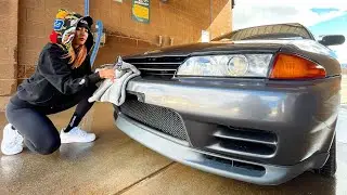 She drove BNR32 & DRIFT AT GRANGE