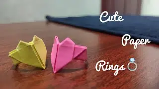 💍Diy💍Cute paper ring😘for ur loved ones🥰#adorablecrafts💖#craft🌸#papercraft📄#cutecraft🦋#paperring💍#diy