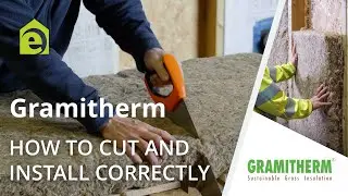 How to cut and install Gramitherm - a natural insulation made from grass and recycled jute fibres