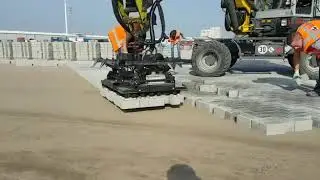 Machinaal bestraten Stena Line fase 2