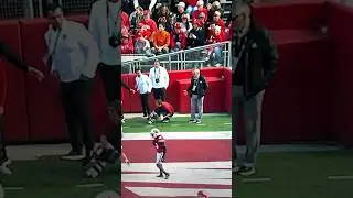 OUCH! Right in the family jewels 🤕😅 #Rutgers #Wisconsin