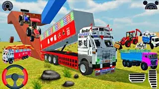 Indian Truck Heavy Load Ramp Challenge 🚛 | Desi Tractor Stunts & Dangerous Driving Game 🔥