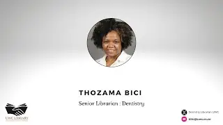 Meet Your Librarian - UWC Dentistry