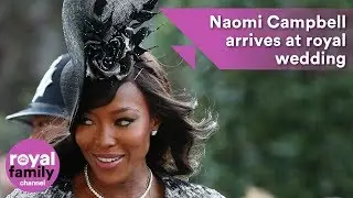 Naomi Campbell arrives in style to royal wedding