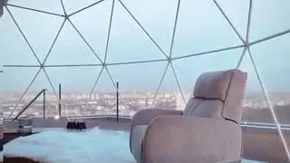 Rooftop Geodesic dome ecoPod in Kyiv