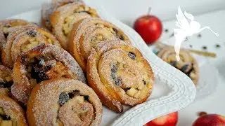Apfel Rosinen Schnecken - herbstliche Apfelrollen selber machen - Kuchenfee CC