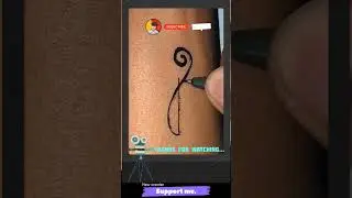 How to draw angel symbol tattoo with pen #youtubeshorts #shots #artist #viral