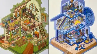 [ASMR]Use stickers to diy a starry fantasy house, plant research institute~