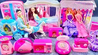 14 Minutes Satisfying with Unboxing Barbie Princess Furniture Dress Up Collection Toys Review｜ASMR