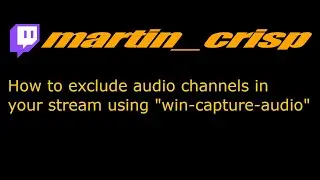 How to exclude audio channels in your stream using 