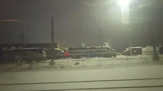 Passing Amtrak's facilities in Ivy City after the snow storm