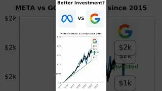 META vs GOOG: $1/Day Challenge Over 10 Years #google #meta #facebook #stocks
