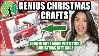 Brilliant way to use CHRISTMAS GIFT BAGS (Dollar Tree Crafts)