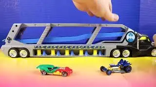 Hot Wheels Batman Batcave Playset + Batmobile Transporter - Just4fun290 Original Videos